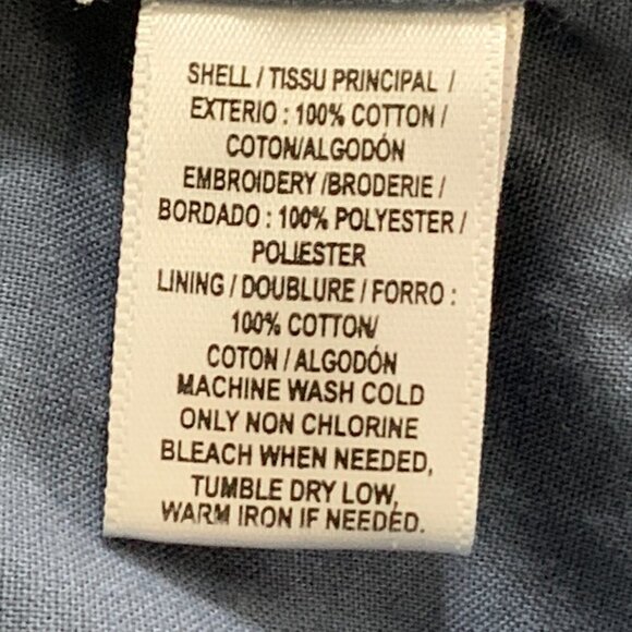 Ann Taylor Loft The Riviera Short Sz 2 Chambray Blue Eyelet Embroidered 194C - Picture 9 of 9